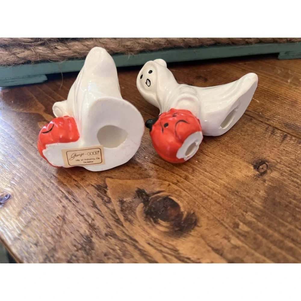 (2) Vintage George Good Ghost Halloween Jack O Lanterns 3